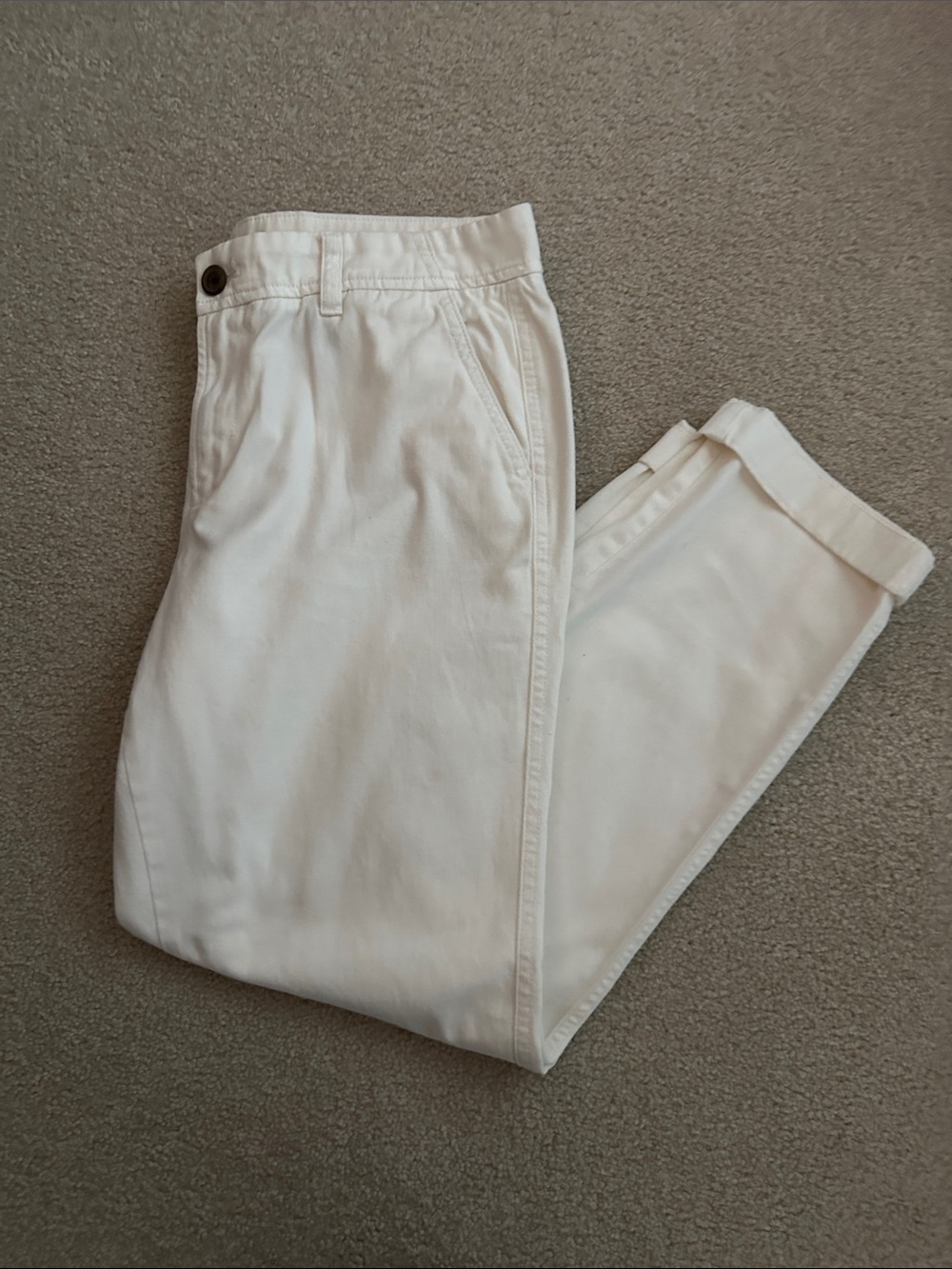 Women’s Off White Casual Chino Pants - Classic Fit
